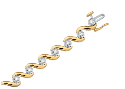 Gold Plated Womens Tennis Bracelet